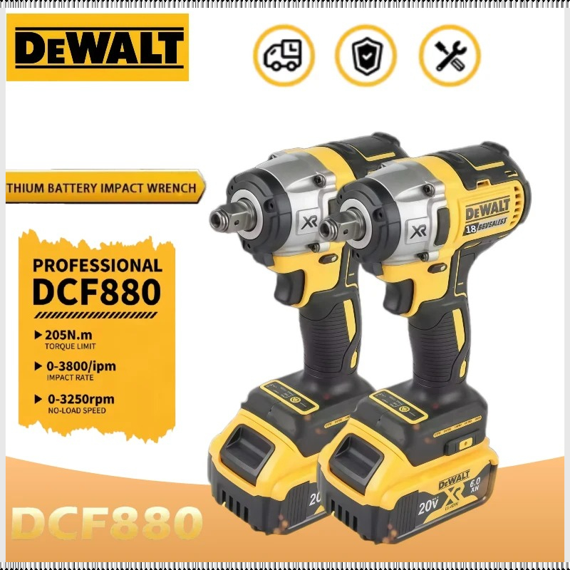 Power Tools Impact Wrench - Dewalt Brushless DCF880 205N.M Electric Wrench