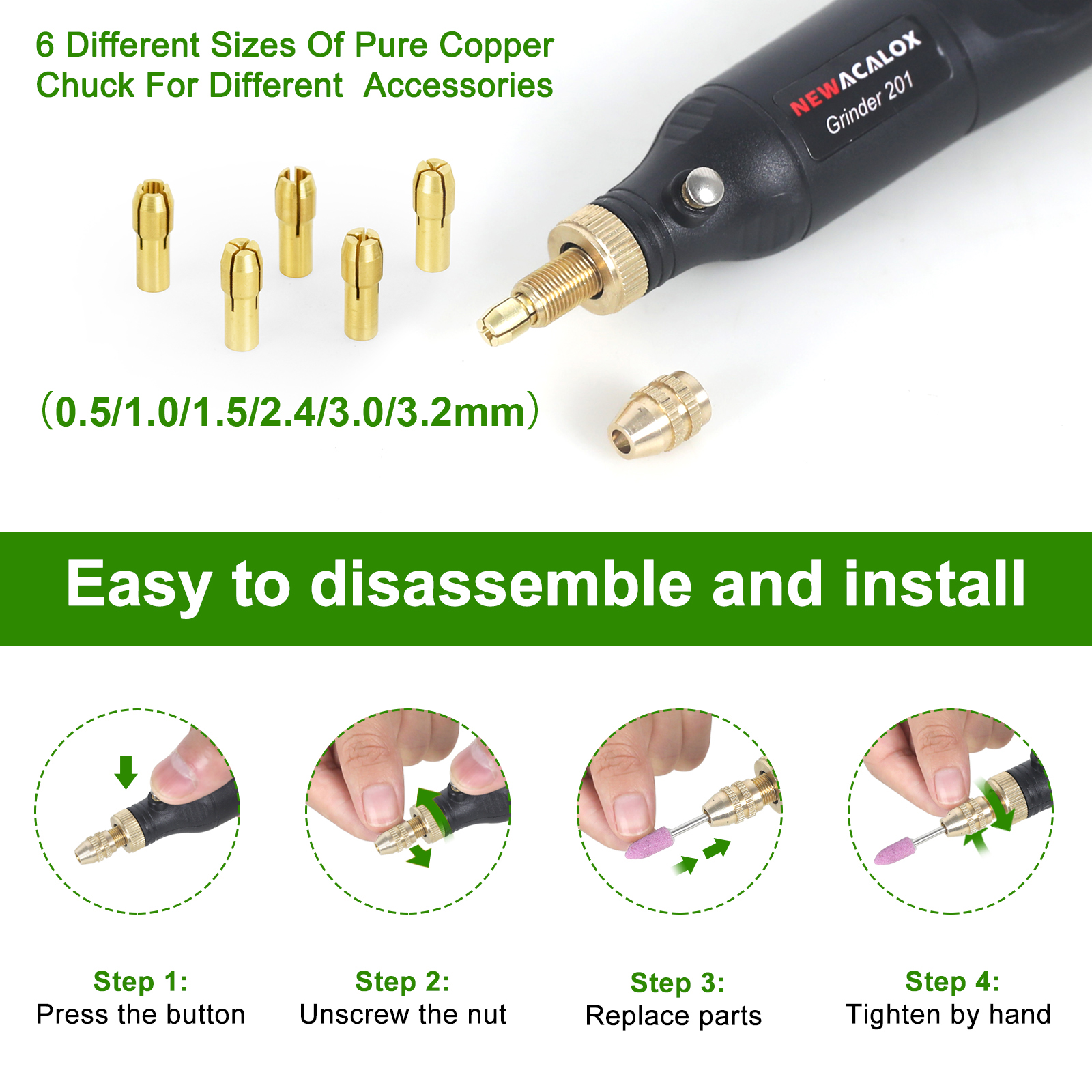 NEWACALOX Cordless Rotary Tool - Impact Driver Cordless reseña y precio