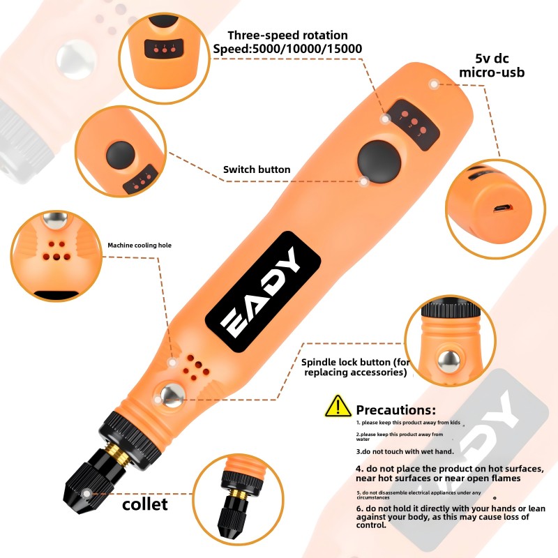 USB Cordless Rotary Tool Kit – - Impact Driver Cordless reseña y precio