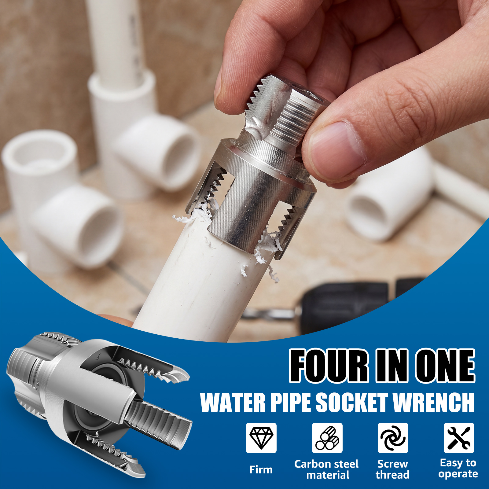4 in 1 Water Pipe Thread Cutti - Power Tools Plumbing reseña y precio