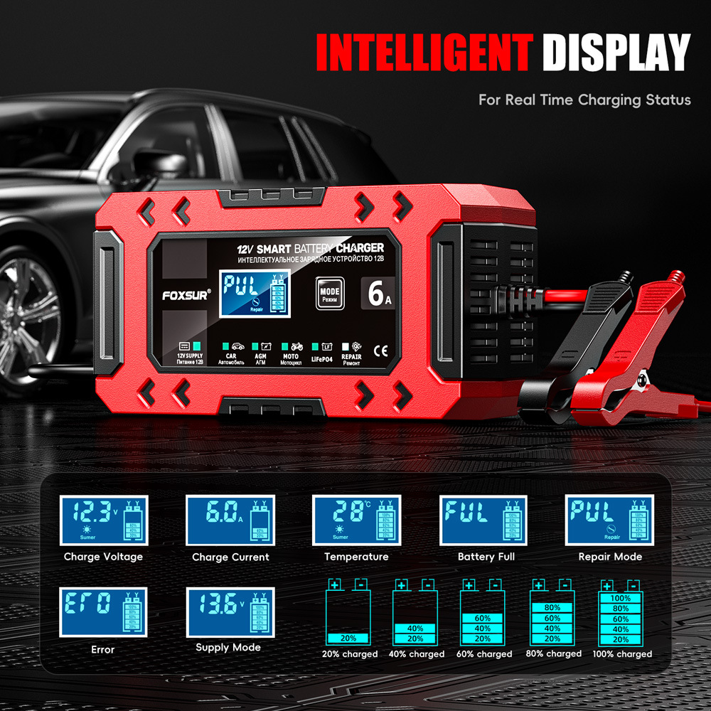 12V6A Intelligent Car & Motorc - Power Tools Battery Repair reseña y precio