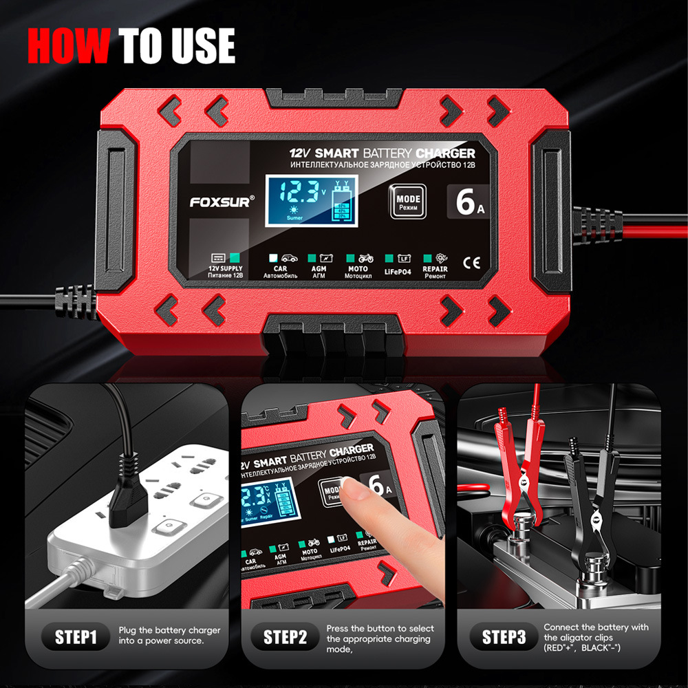12V6A Intelligent Car & Motorc - Power Tools Battery Repair reseña y precio