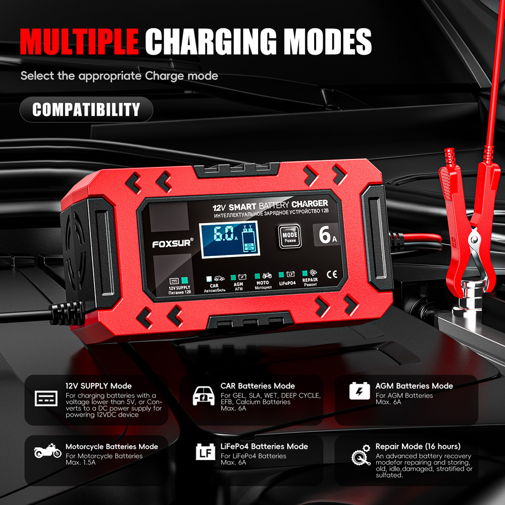12V6A Intelligent Car & Motorc - Power Tools Battery Repair reseña y precio