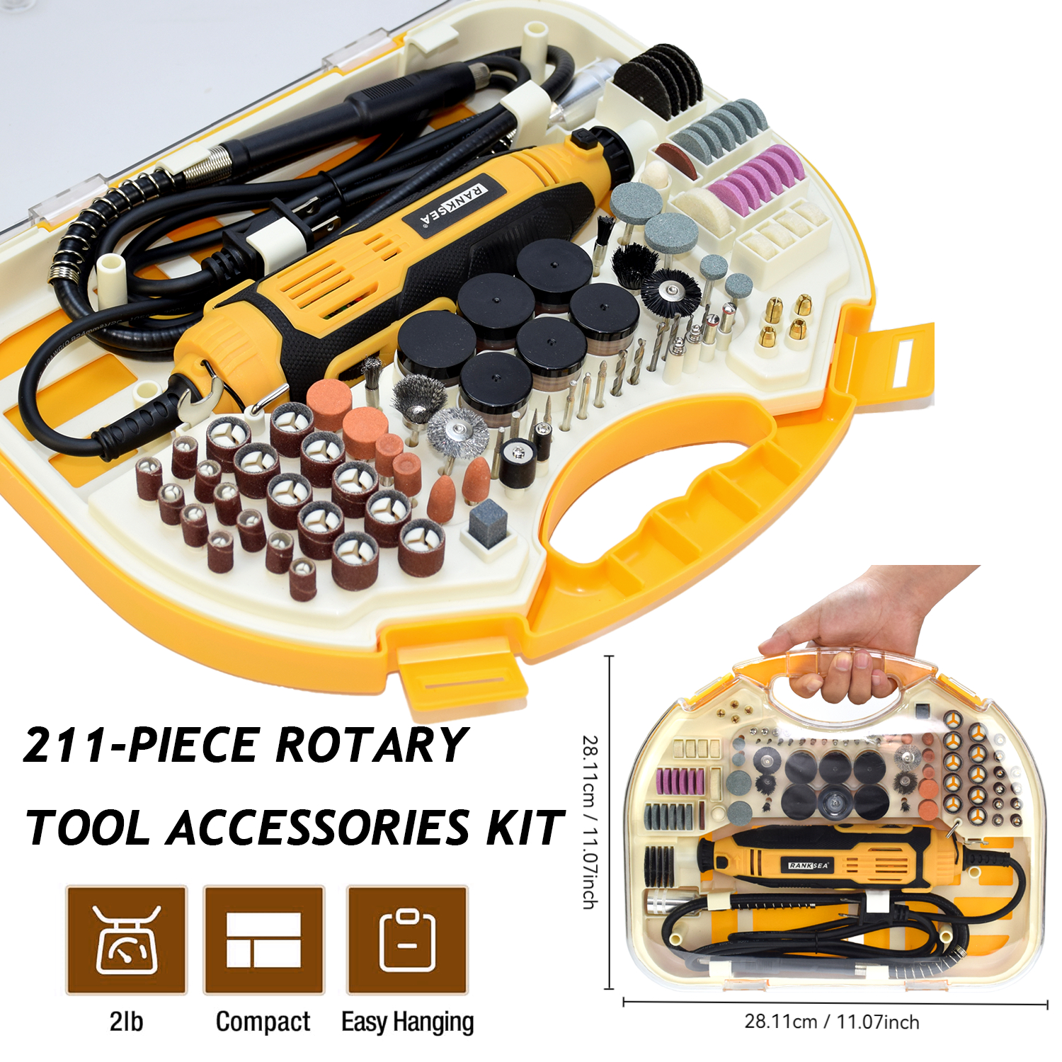 Rotary Tool Kit, Equipped With - Power Tools Equipment reseña y precio