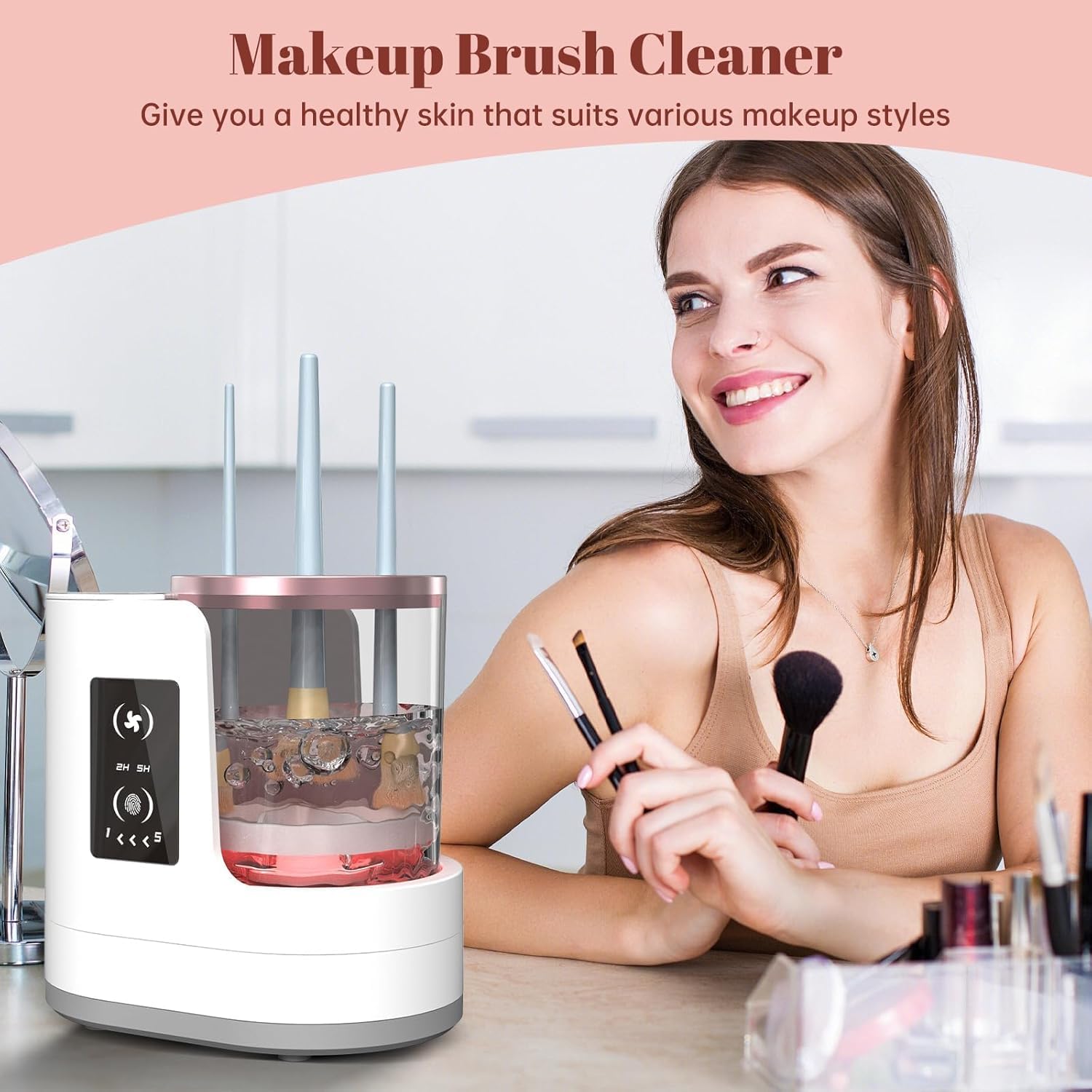 Automatic Rotating Makeup Brus - Power Tools Equipment reseña y precio