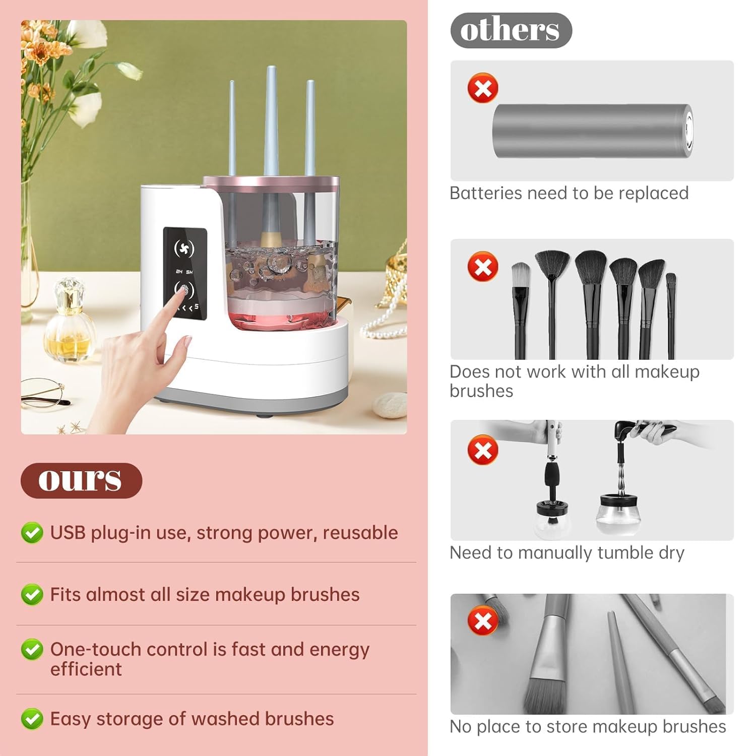 Automatic Rotating Makeup Brus - Power Tools Equipment reseña y precio