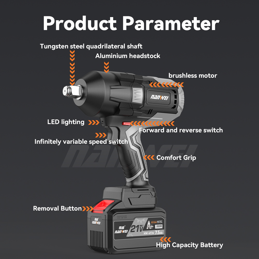 Industrial Grade High Torque E - Power Tools Impact Wrench reseña y precio
