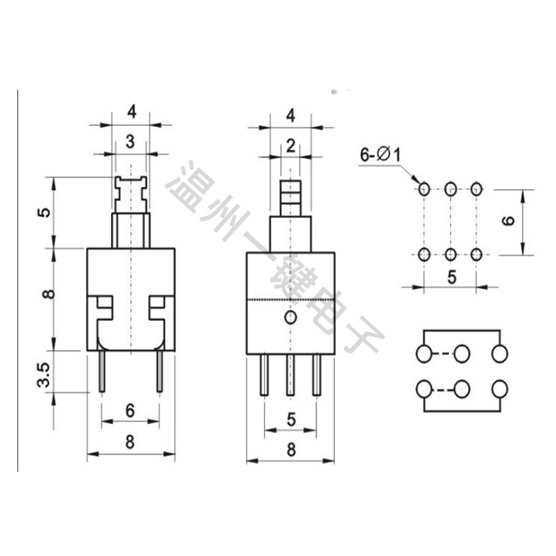 10PCS KFT-8.0A 8.0x8.0mm 6pin  - Power Tools Kft reseña y precio