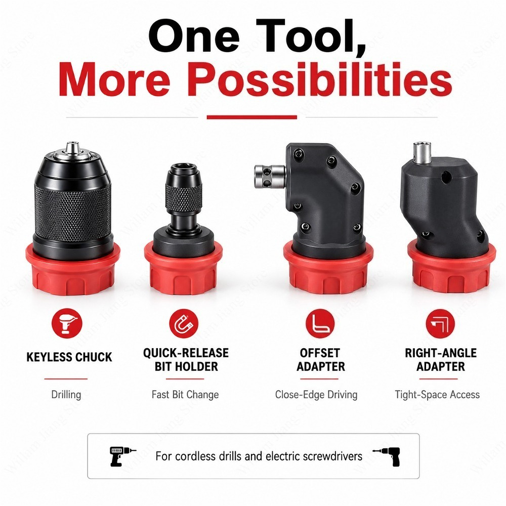 Conversion Drill Chuck with Qu - Cordless Drill Driver reseña y precio