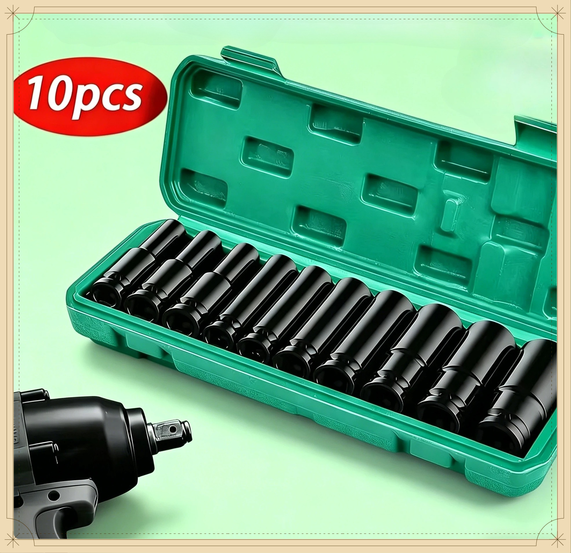 10PCS Metric Impact Socket Wre - Power Tools Pneumatic reseña y precio